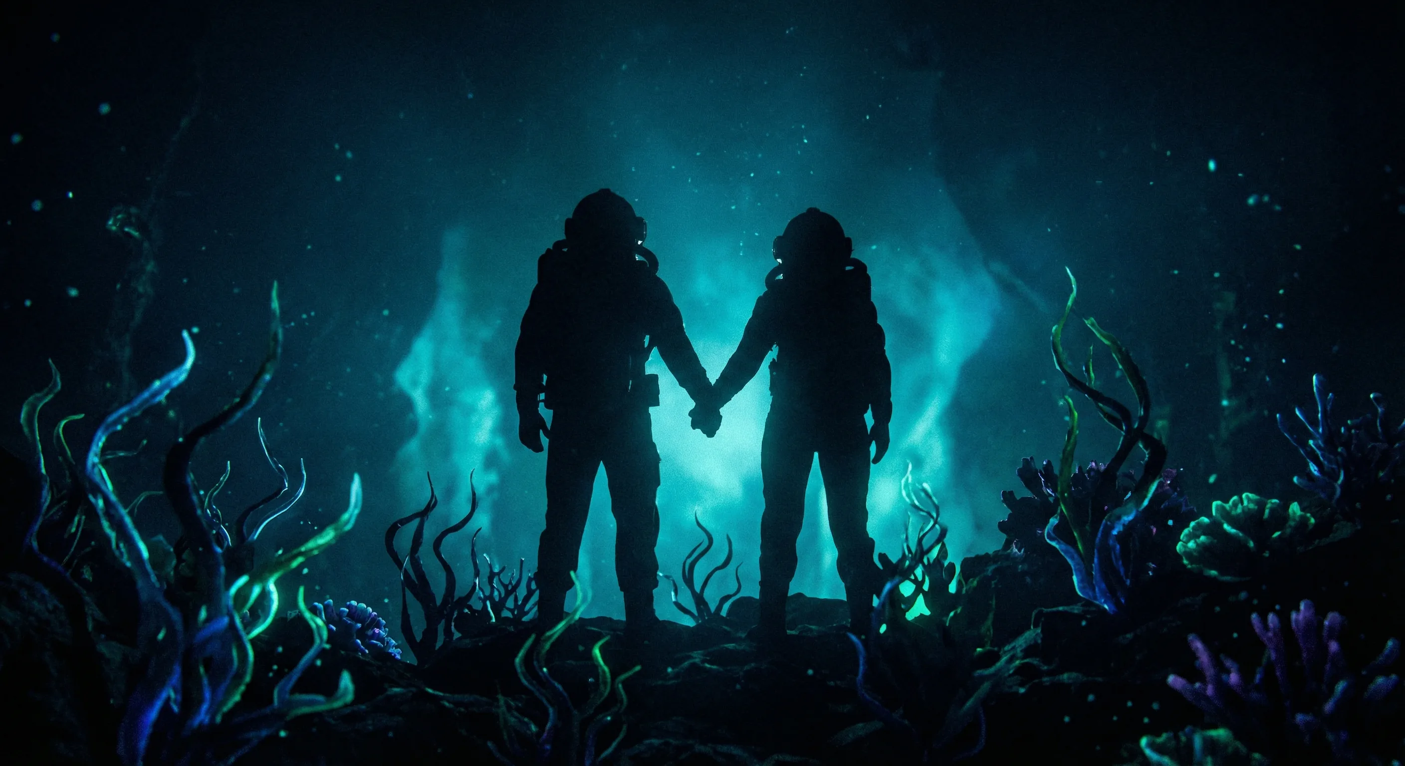 Deep ocean silhouettes